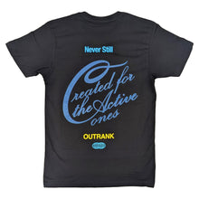 Load image into Gallery viewer, OUTRANK TEE BLACK/BLUE/YELLOW ACTIVE ONES ONLY

