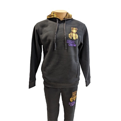 REBEL CREW BLACK HOODIE