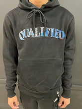 Load image into Gallery viewer, Q Black and Blue Hoodie
