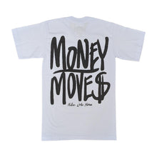 Load image into Gallery viewer, MDM TEE - MONEY MOVES - WHITE/BLACK
