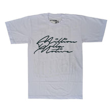 Load image into Gallery viewer, MDM TEE WHITE/GREEN GRIND HUSTLE EXECUTE
