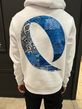 Load image into Gallery viewer, Q White and Blue Hoodie

