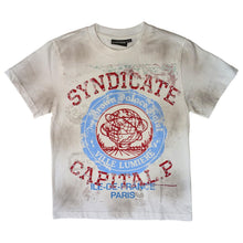 Load image into Gallery viewer, SYNDICATE CAPITAL P TEE WHITE/OS
