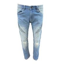 Load image into Gallery viewer, LIGHT BLUE DENIM JEANS
