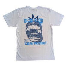 Load image into Gallery viewer, OUTRANK TEE WHITE/BLUE DON'T FOLD
