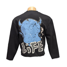 Load image into Gallery viewer, BKYS-C1210 BLACK CROPPED SHIRT

