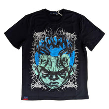 Load image into Gallery viewer, MEN 340 TEE BLACK/BLUE/GREEN FEAR NO ONE
