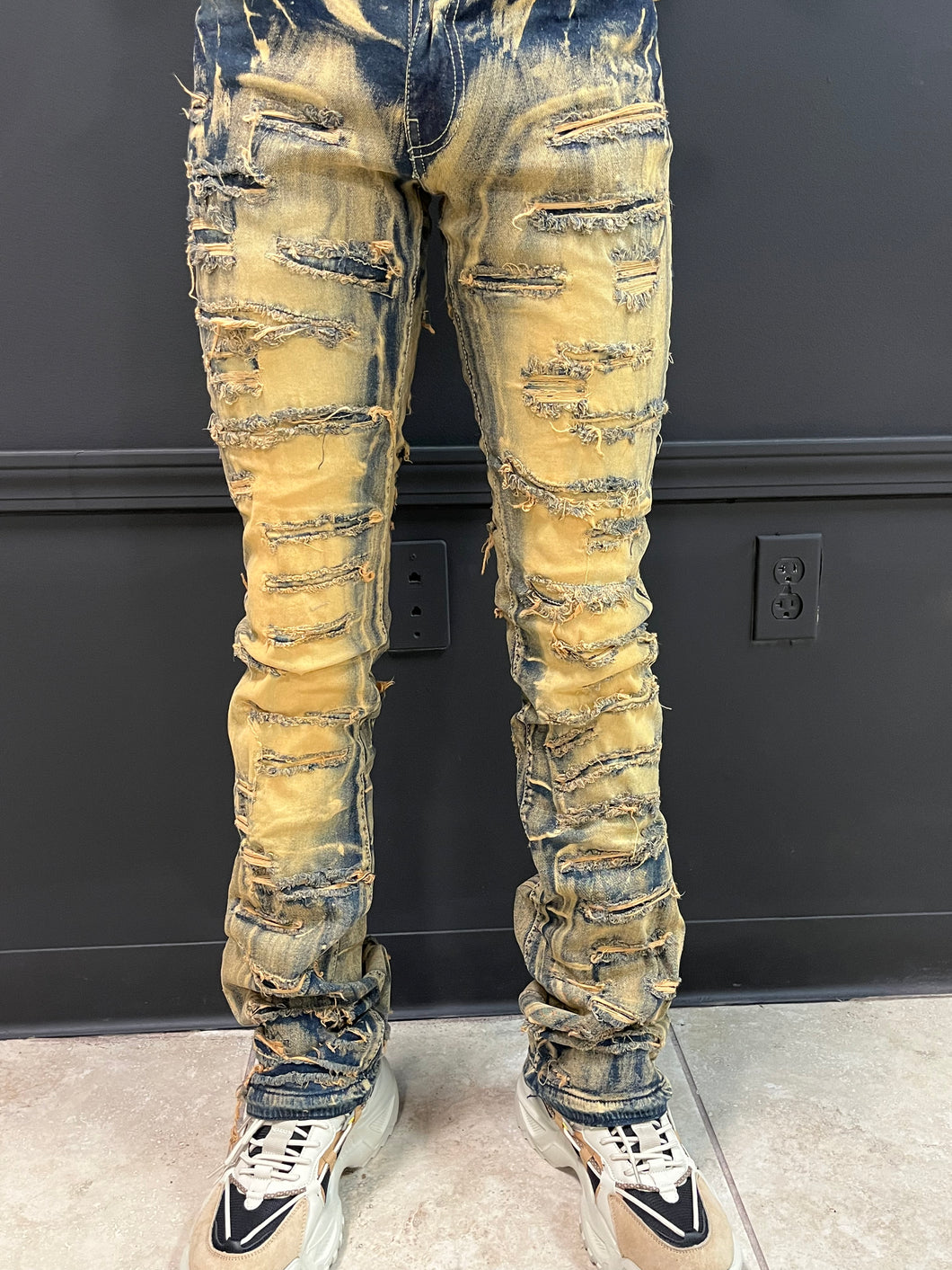 Taupe Takers Stacked Jeans