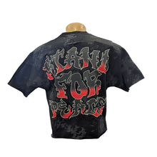 Load image into Gallery viewer, BKYS-T1330 Washed-Black Stand 4 Peace Cropped T-Shirt
