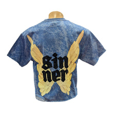 Load image into Gallery viewer, BKYS-T1349 Sinner WASHED-BLUE Cropped T-Shirt
