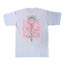 Load image into Gallery viewer, MDM TEE LOVE OVER FEAR WHITE/PINK
