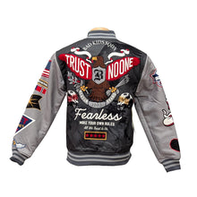 Load image into Gallery viewer, REASON RER5-005 (SURVIVAL) GREY LETTERMAN JACKET
