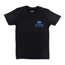 Load image into Gallery viewer, OUTRANK TEE BLACK/BLUE/YELLOW ACTIVE ONES ONLY
