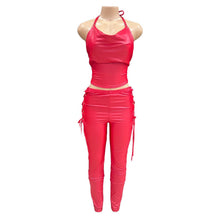 Load image into Gallery viewer, WC RED LEATHER TOP #YT5012
