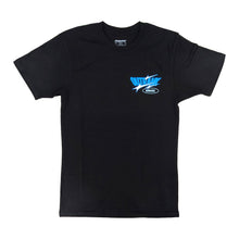 Load image into Gallery viewer, OUTRANK TEE BLACK/BLUE/WHITE NEVER LOADING
