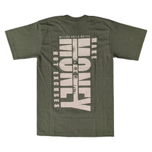 Load image into Gallery viewer, MDM TEE OLIVE GREEN/TAN MAKE MONEY NOT EXCUSES
