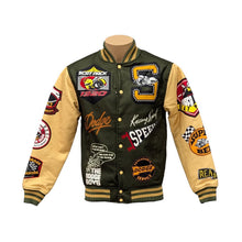 Load image into Gallery viewer, REASON CKYER5-001 (CHUCKIE) BLACK LETTERMAN JACKET
